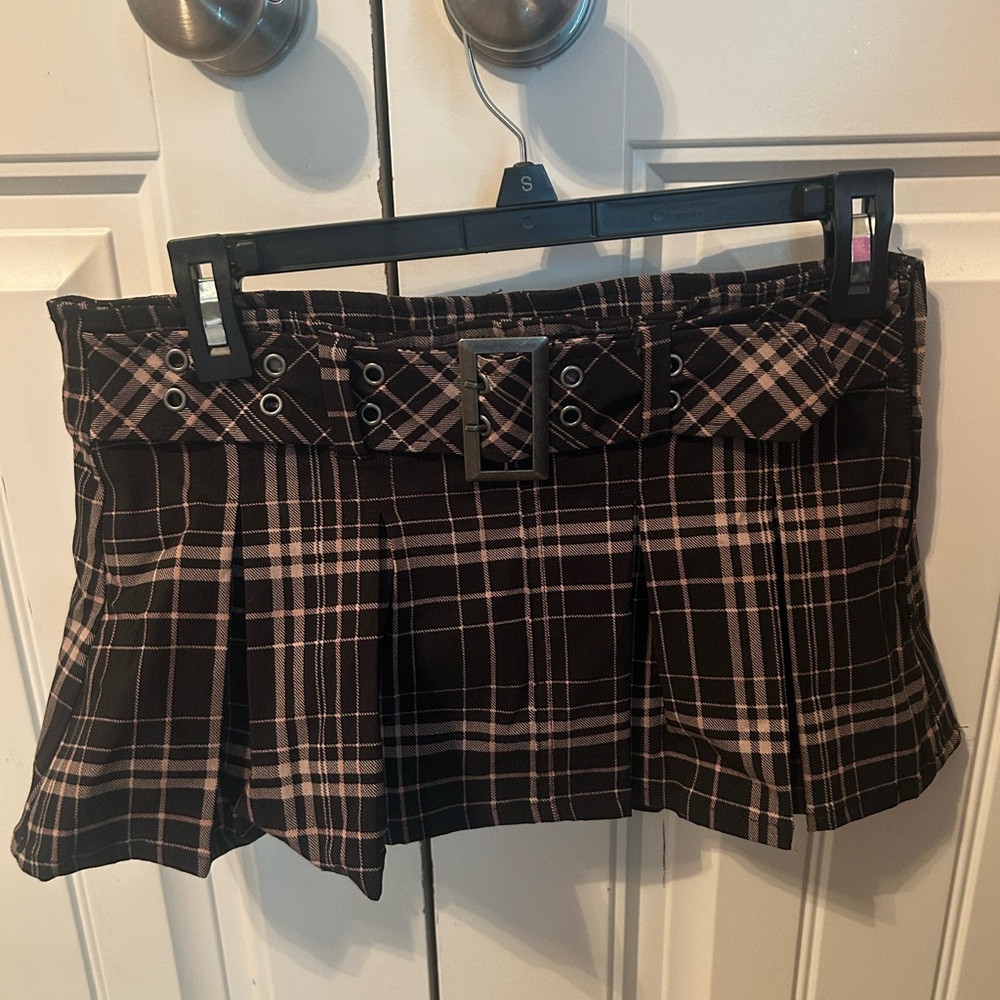 Windsor Black and Plaid Mini Skirt